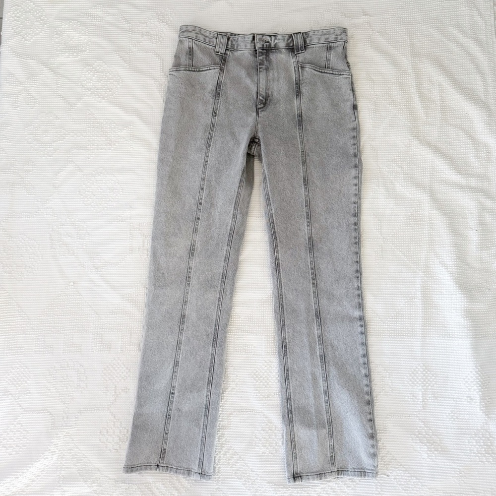 Isabel Marant Vokayae Jeans 44 Pin Tuck Seamed